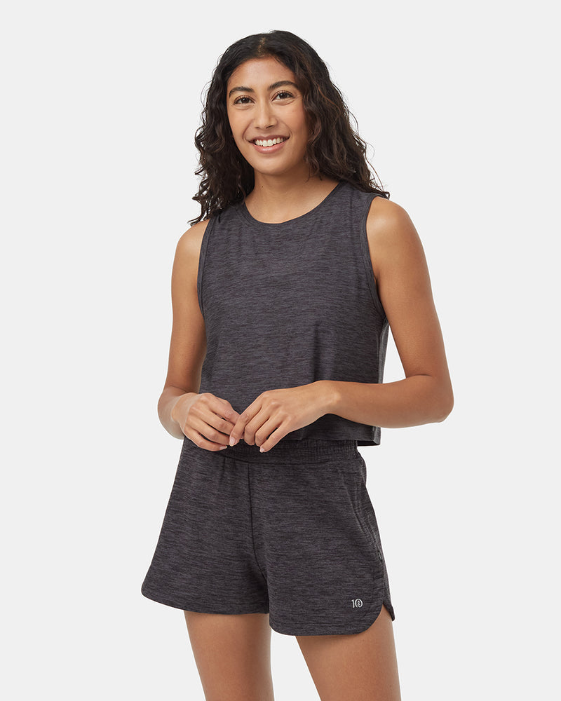Black-Crew-Neck-Cut-Out-Quick-dry-Tank-Top