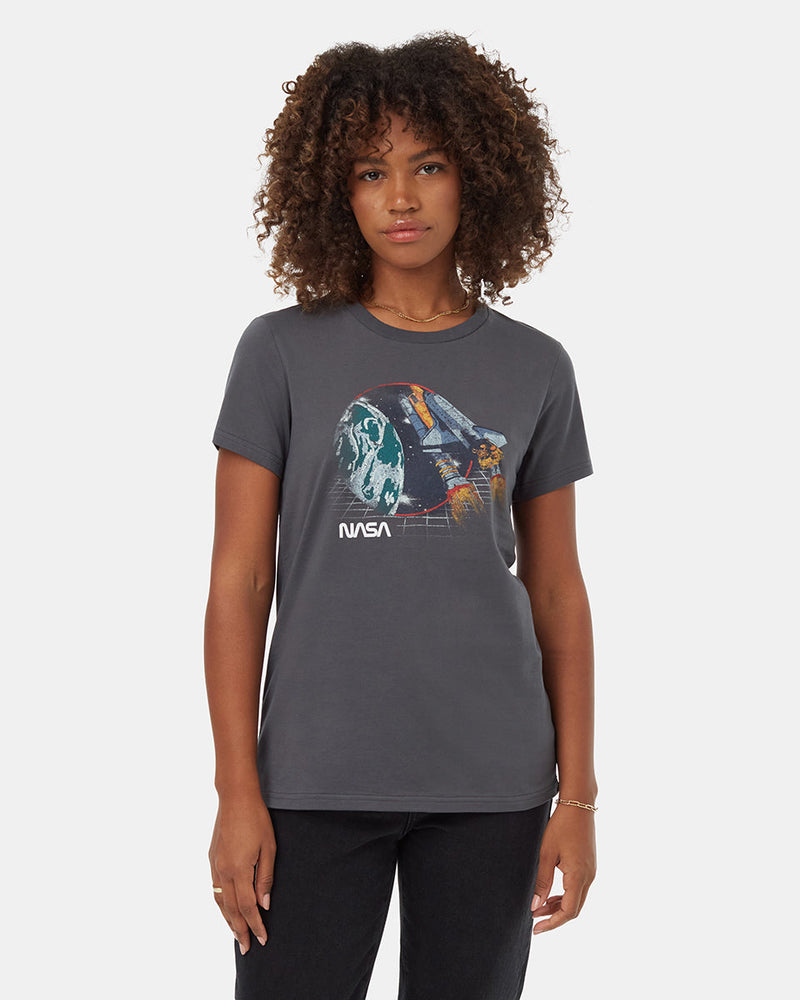 Black-Crew-Neck-Graphic-Shortsleeve-T-Shirt