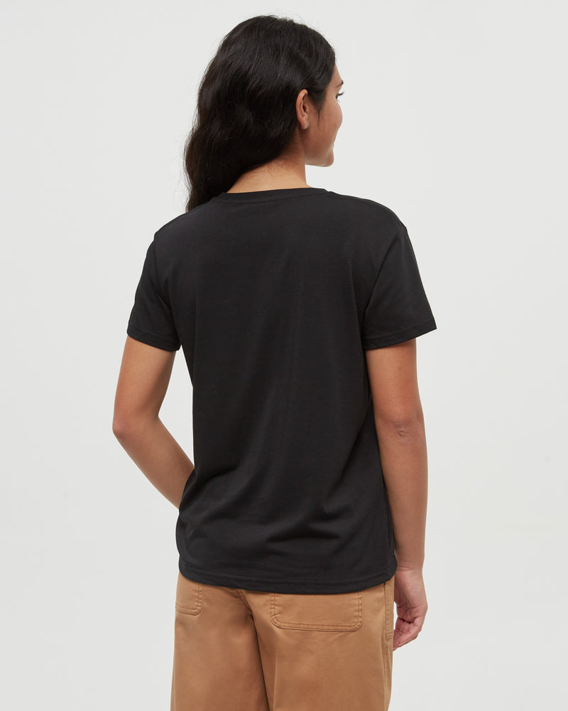 Black-Crew-Neck-Graphic-Shortsleeve-T-Shirt