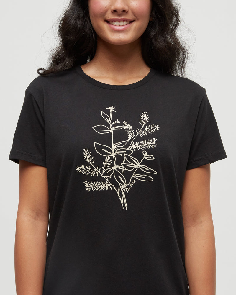 Black-Crew-Neck-Graphic-Shortsleeve-T-Shirt