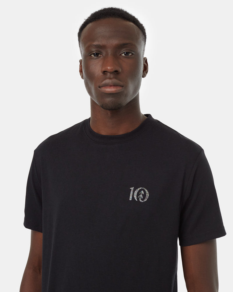 Black-Crew-Neck-Short-Sleeve-Graphic-T-Shirt