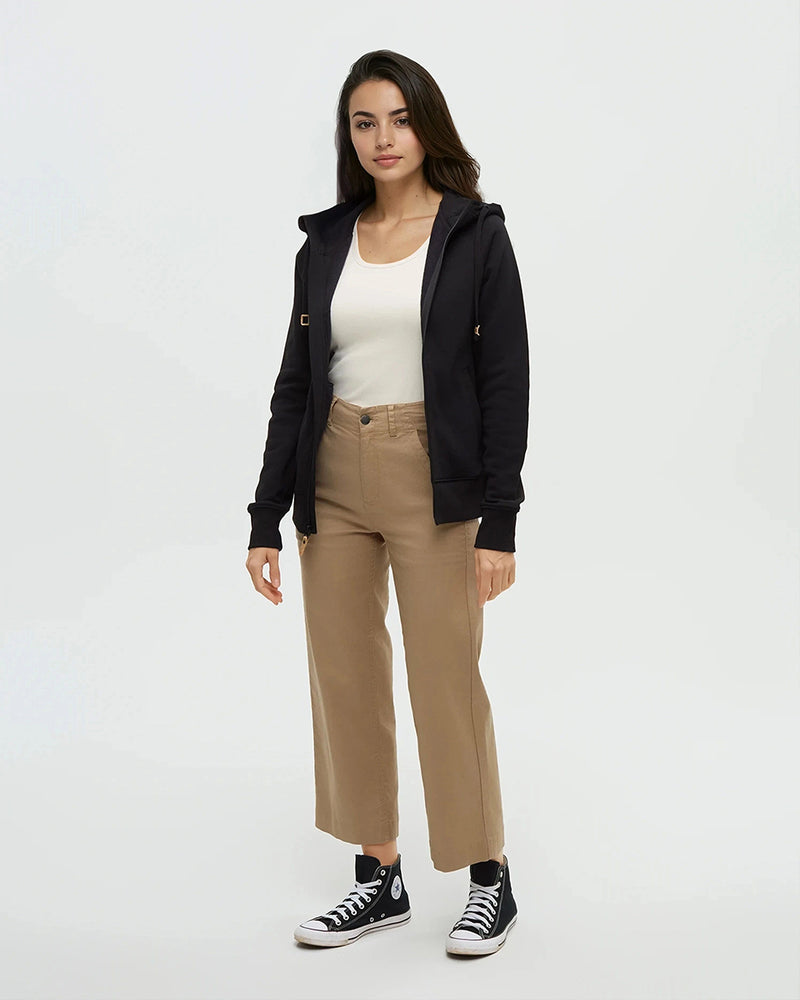 Black-Regular-Fit-Rib-Panel-Raglan-Zip-Hoodie