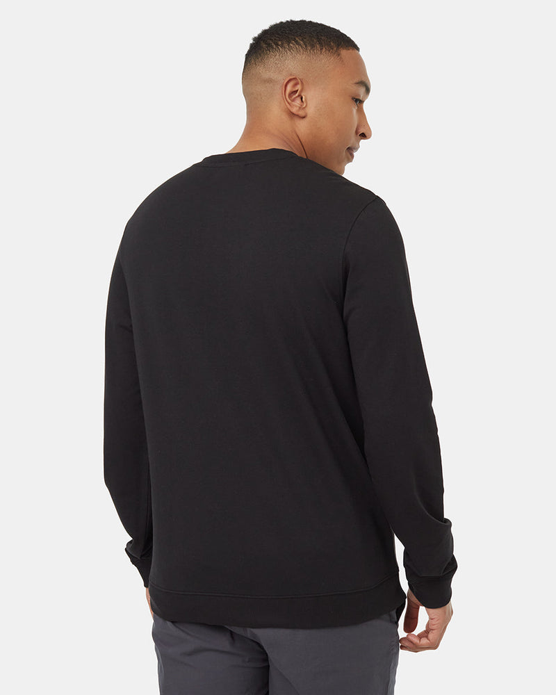 Black-Embroidered-Logo-Henley-Crew-Sweatshirt