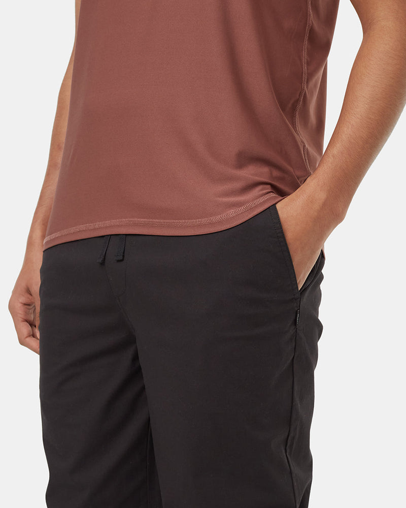 Black-Mid-Rise-Full-Length-Elastic-Cuff-Pant