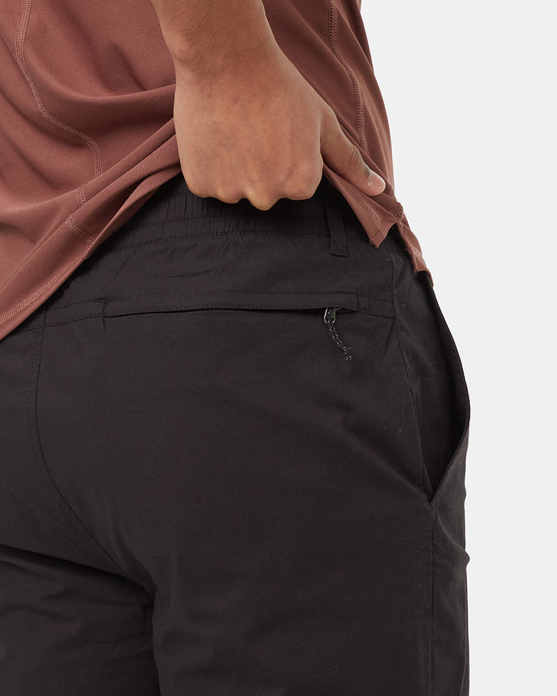 Black-Mid-Rise-Full-Length-Elastic-Cuff-Pant