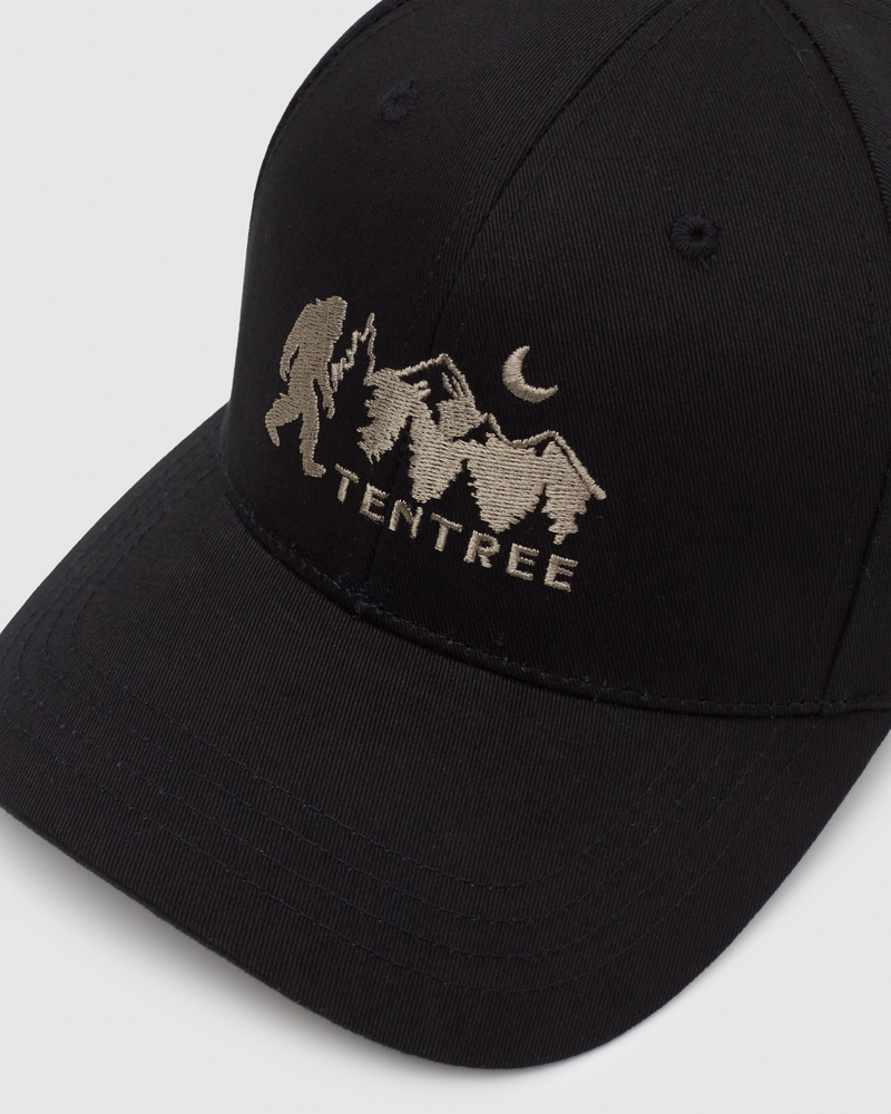 Black-Mid-profile-Adjustable-Hat