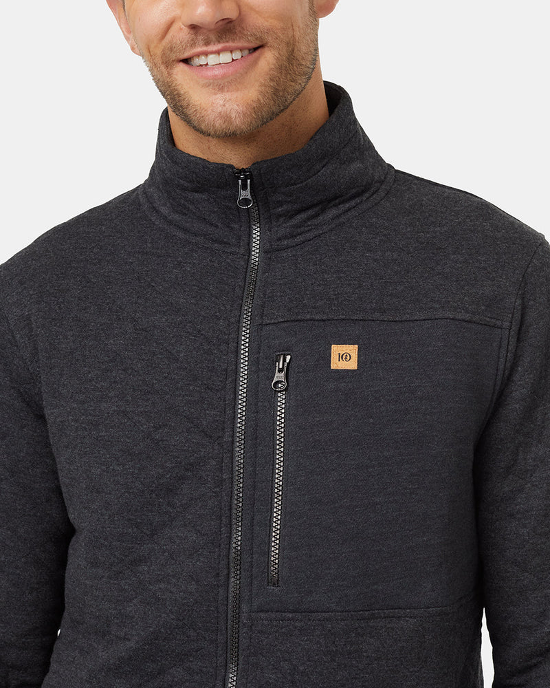 Black-Mock-Neck-Full-Front-Zip-Sweatshirt