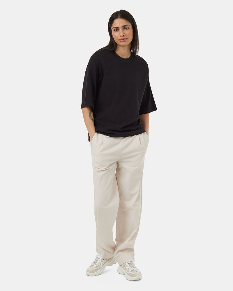Black-Organic-Cotton-Crew-Neck-Oversized-Shortsleeve-T-Shirt