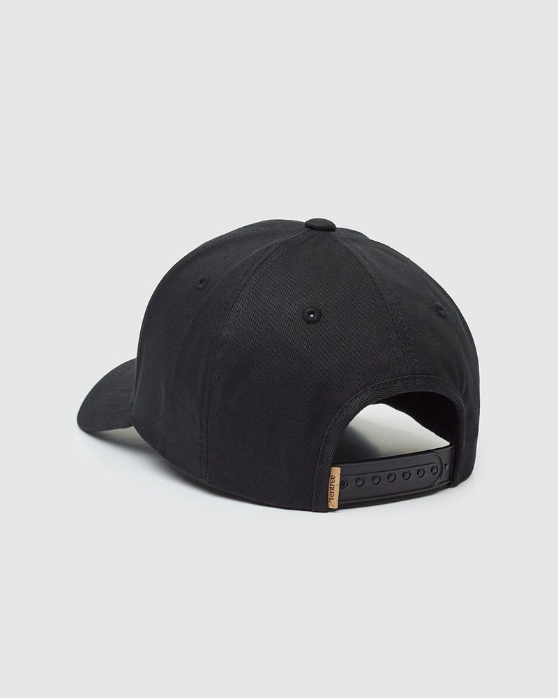 Black-Organic-Cotton-Mid-Profile-Graphic-Baseball-Cap