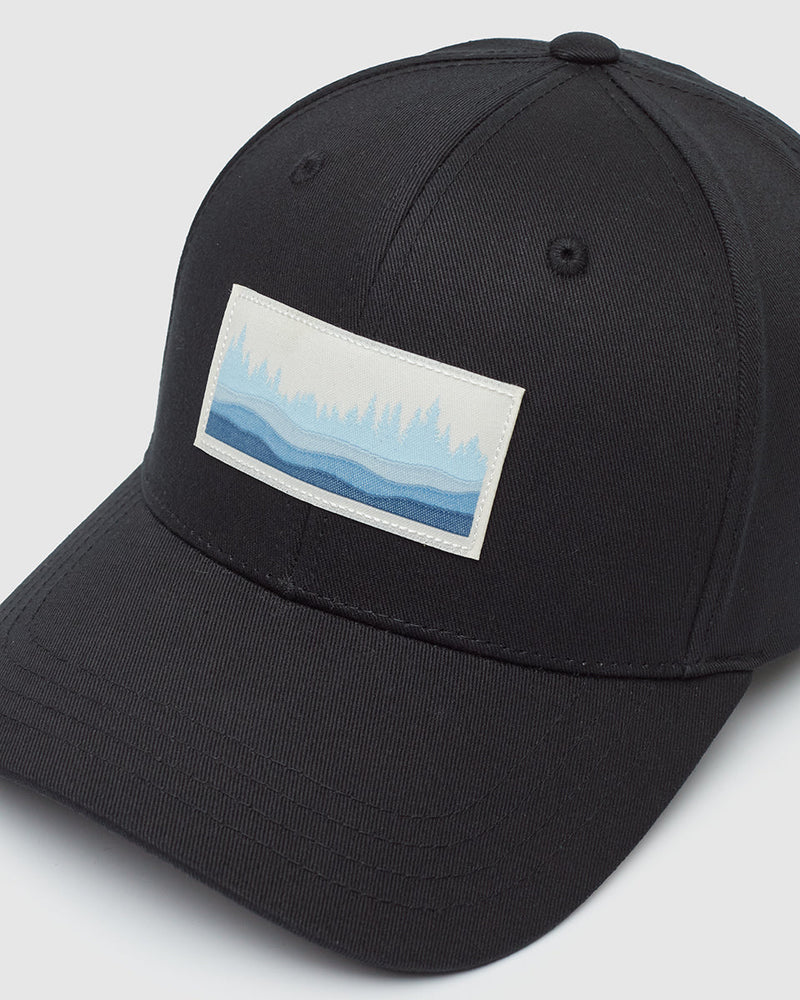 Black-Organic-Cotton-Mid-Profile-Graphic-Baseball-Cap