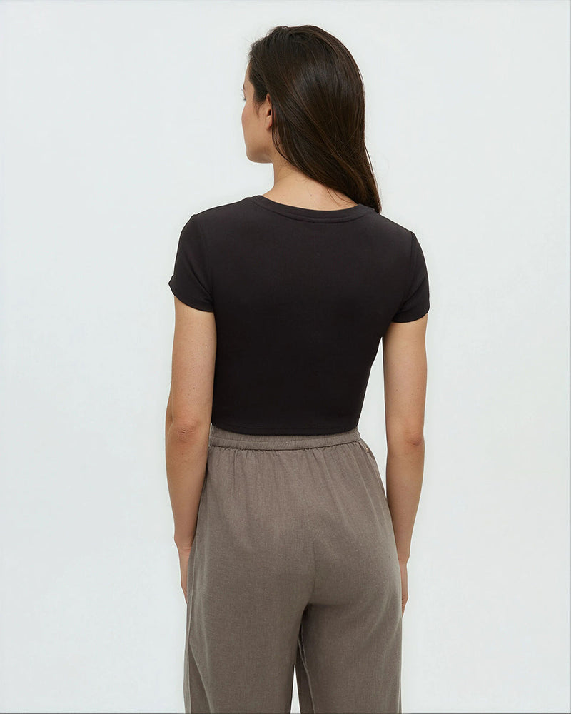 Black-Organic-Cotton-Modal-Rib-Slim-T-Shirt