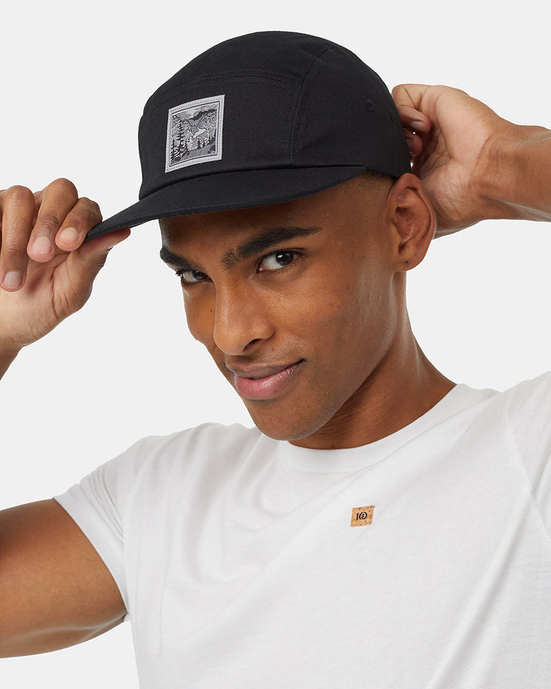 Black-Organic-Cotton-Unstructured-Baseball-Cap