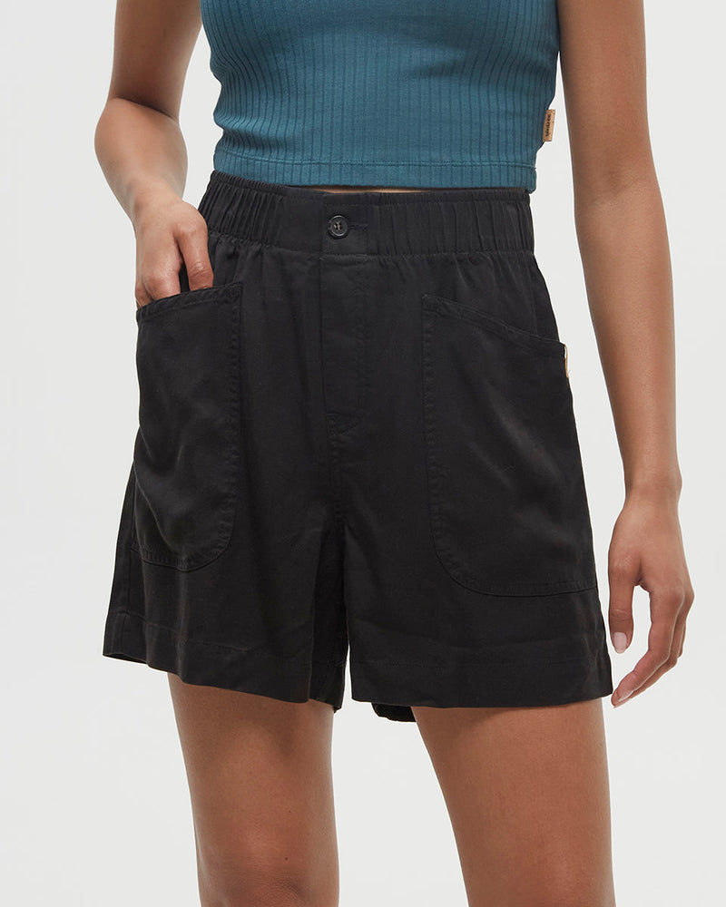 Black-Tencel-Lightweight-Shorts