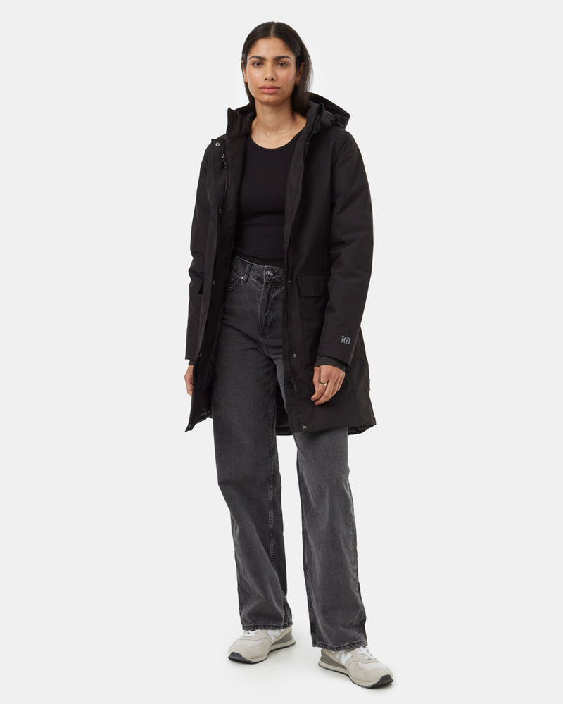 Black-Water-Repellent-Hooded-Long-Parka