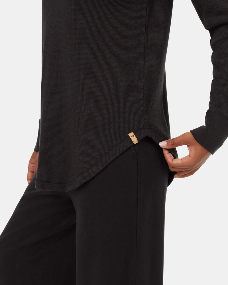 Black-Women_s-Waffle-Knit-Longsleeve-Top