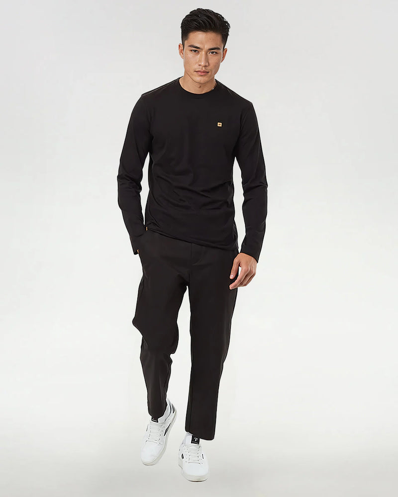 BlackMen_sLongSleeveCrewNeckSweatshirt