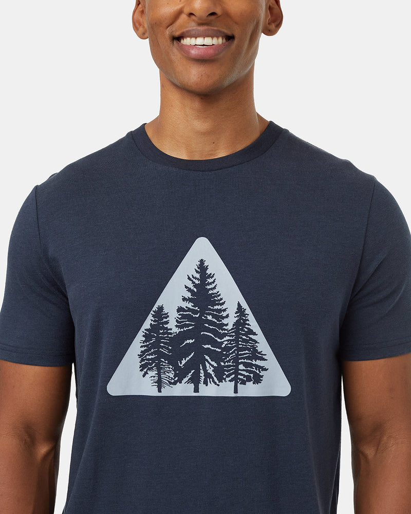 Blue-Crew-Neck-Graphic-Shortsleeve-T-Shirt