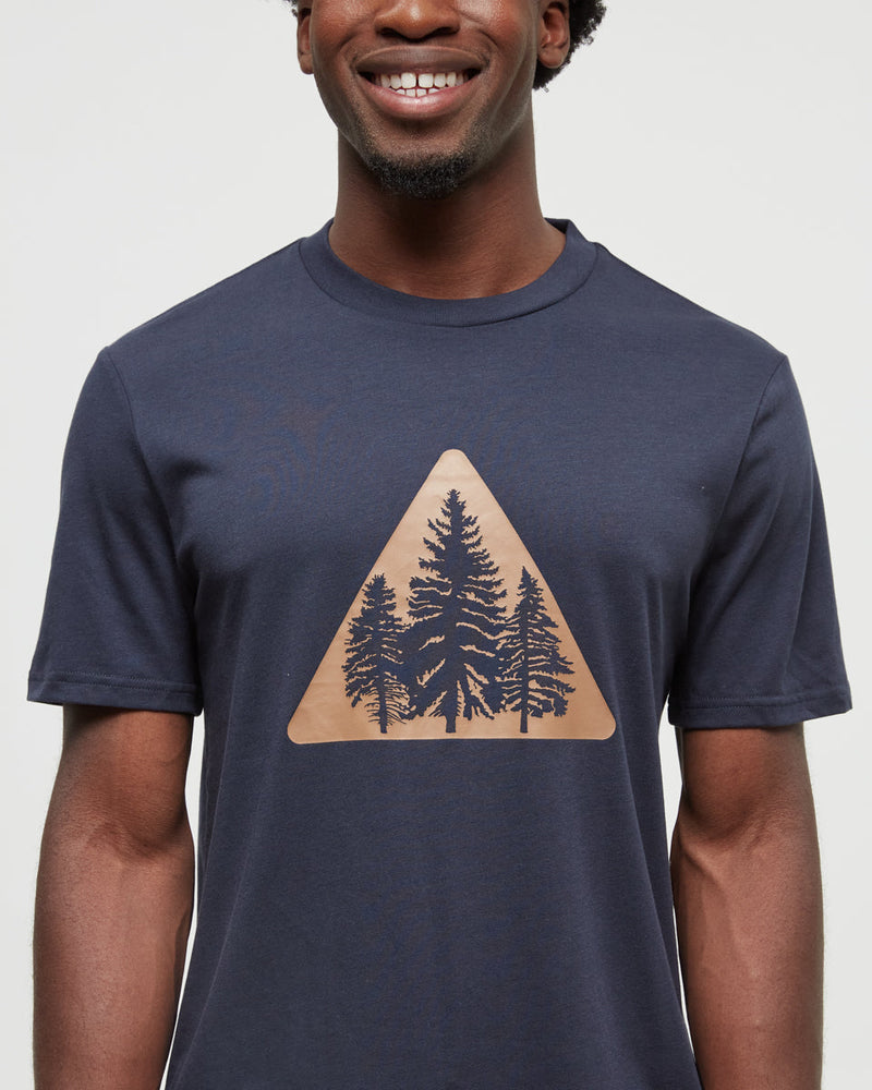 Blue-Crew-Neck-Graphic-Shortsleeve-T-Shirt