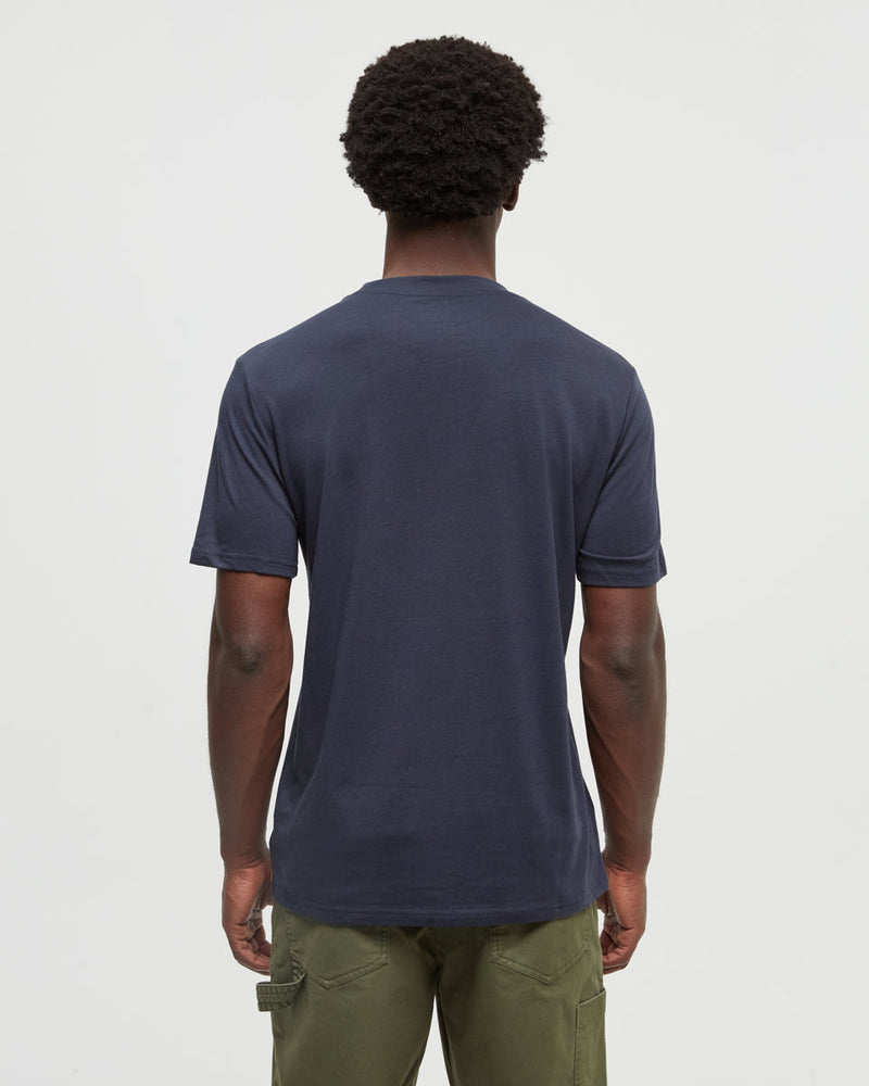Blue-Crew-Neck-Graphic-Shortsleeve-T-Shirt