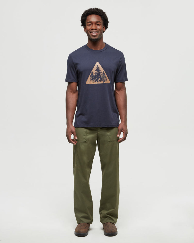 Blue-Crew-Neck-Graphic-Shortsleeve-T-Shirt