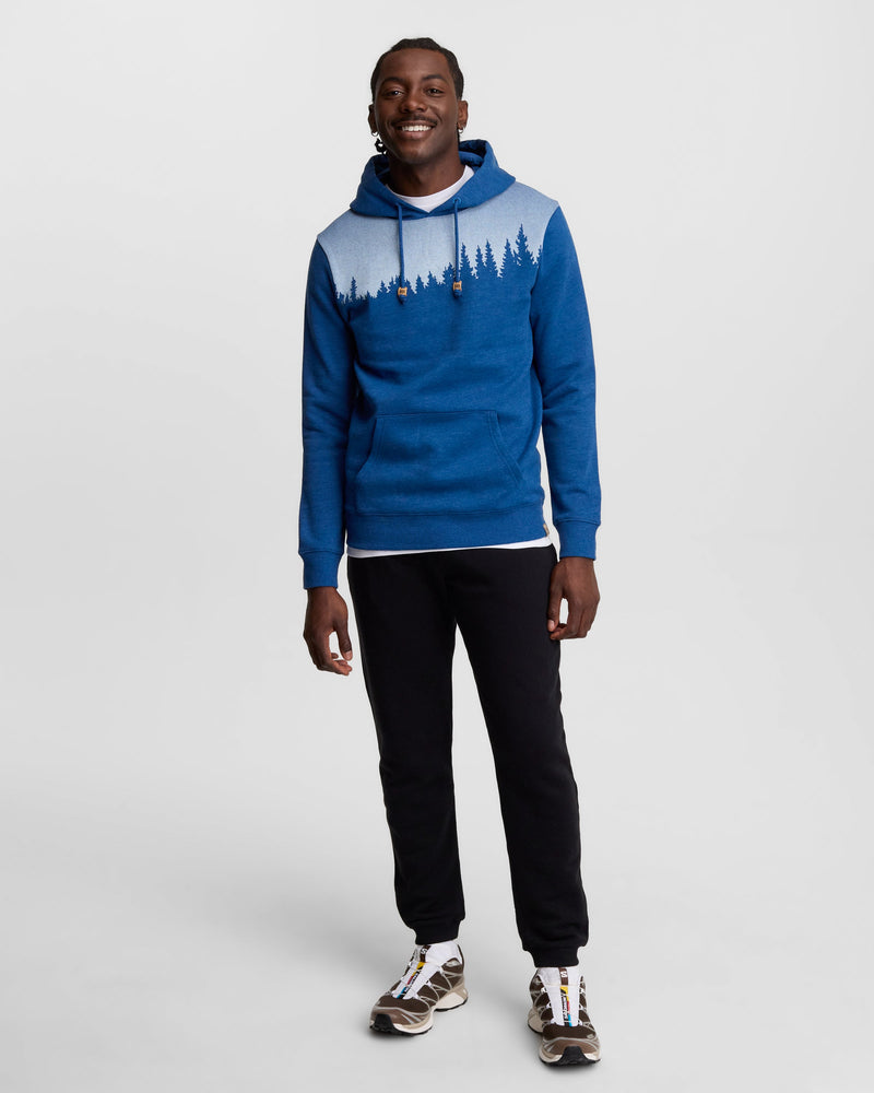 Blue-Heather-Fleece-Regular-Fit-Set-In-Hoodie