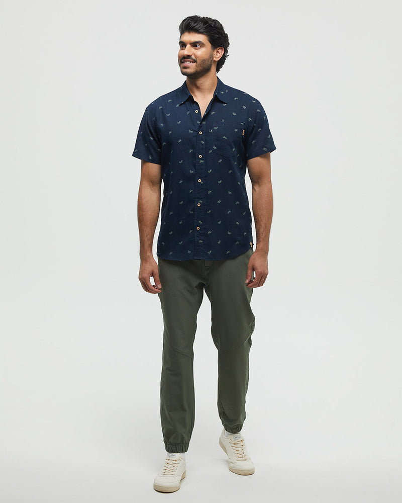 Blue-Hemp-Button-Up-Shortsleeve-Shirt