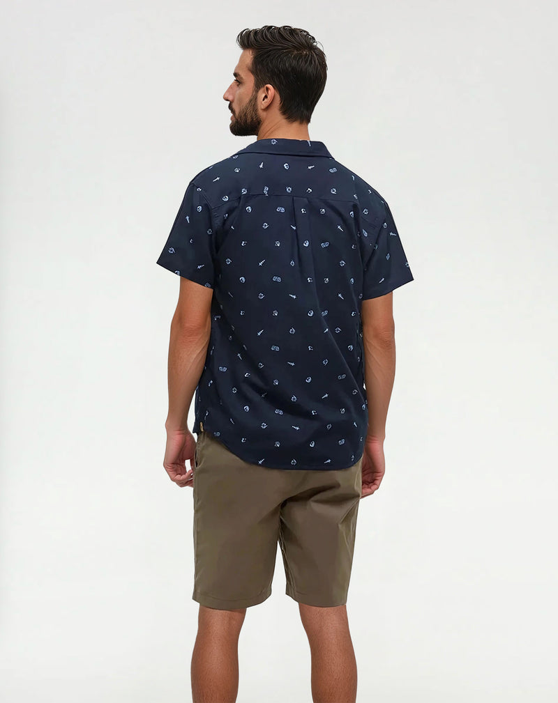 Blue-Hemp-Button-Up-Shortsleeve-Shirt