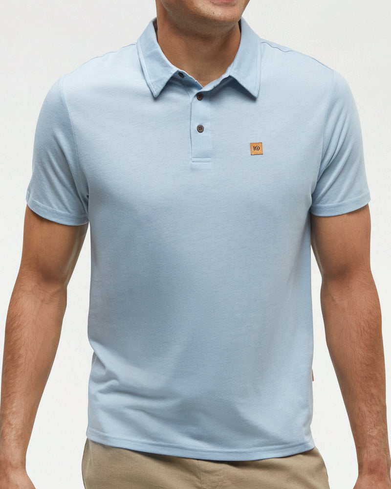 Blue-Mens-Short-Sleeve-Polo-Neck-T-Shirt