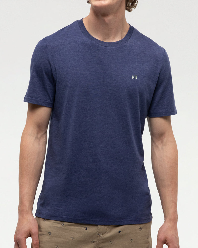 Blue-Regular-Fit-Crew-Neck-T-shirt