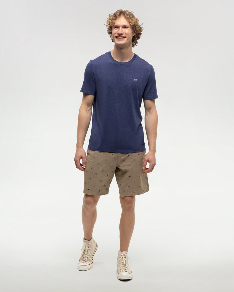 Blue-Regular-Fit-Crew-Neck-T-shirt