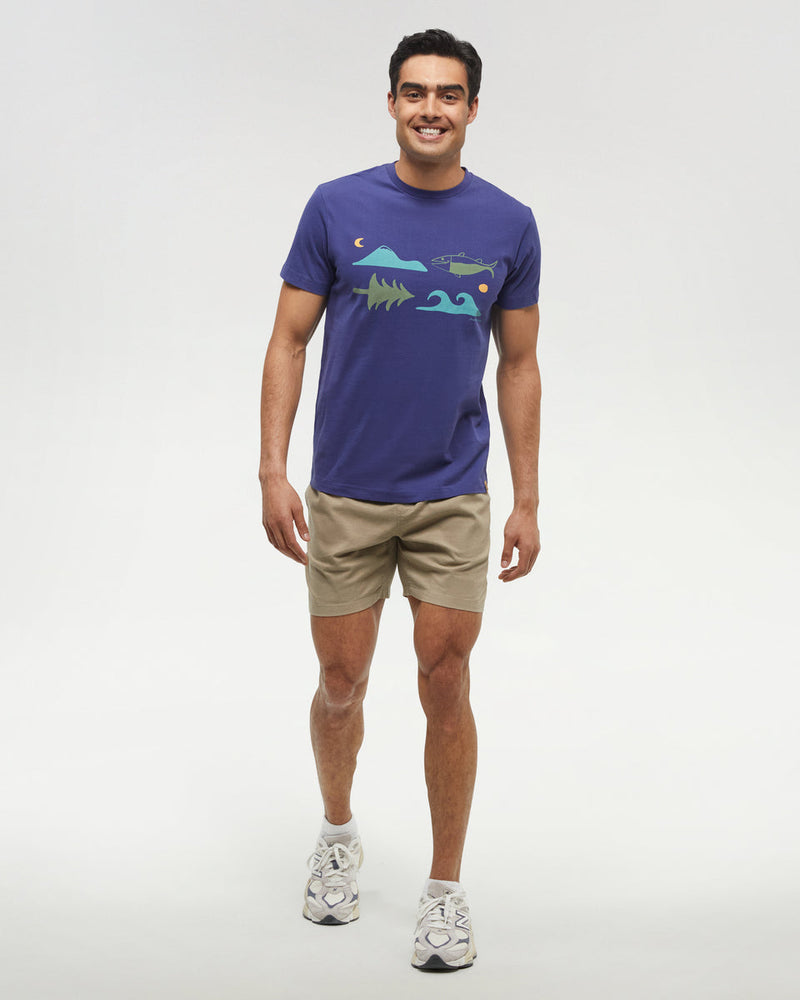 Blue-Regular-Fit-Printed-Graphic-T-shirt