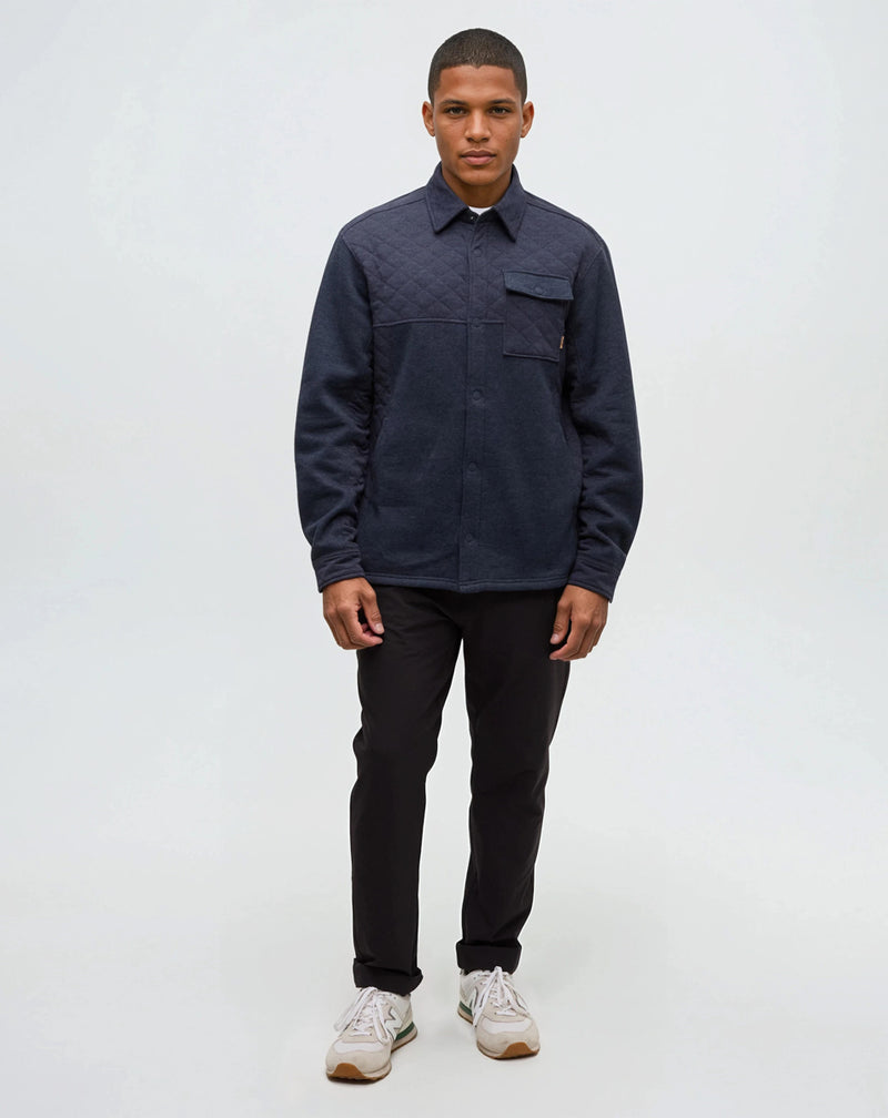 Blue-Relaxed-Quilted-Front-Snap-Jacket