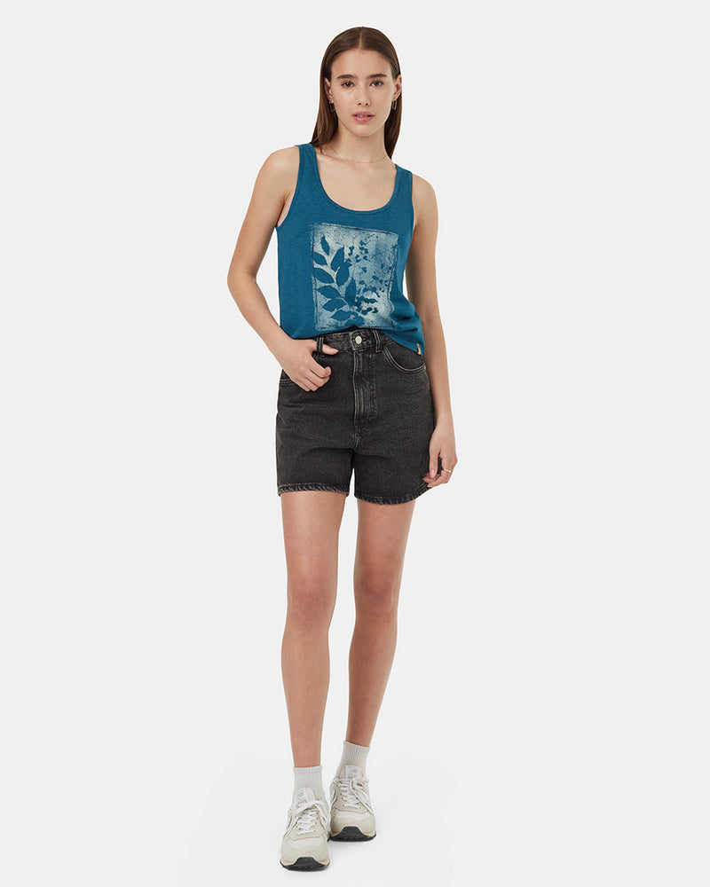 Blue-Scoop-Neck-Graphic-Tank-Top