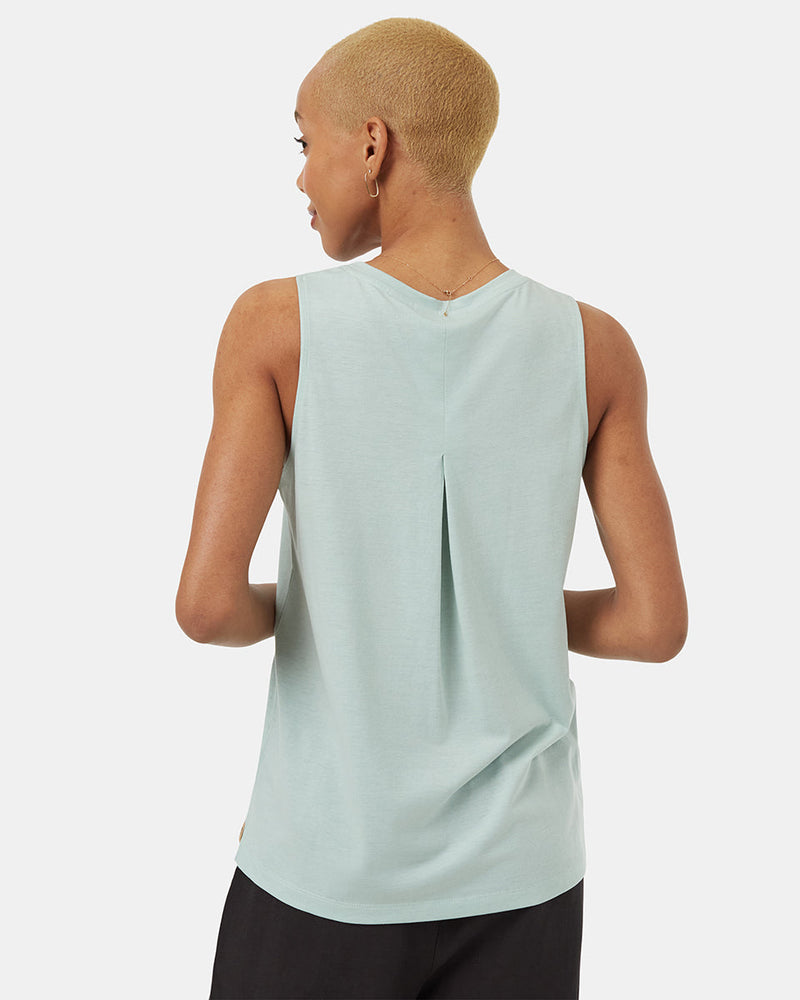 Blue-Womens-Recycled-V-Neck-Tank-Top