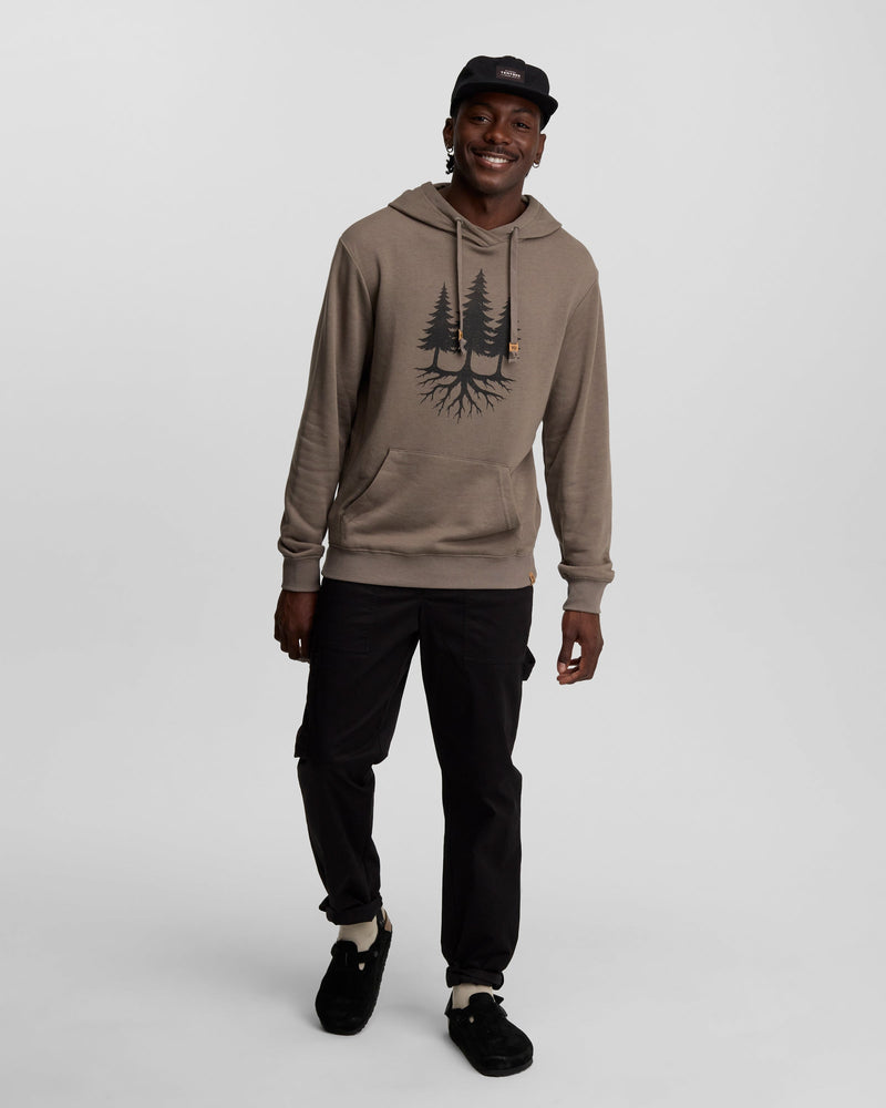 Brown-Classic-Fit-Graphic-Hoodie