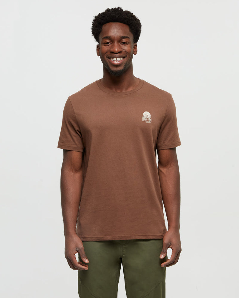 Brown-Crew-Neck-Graphic-Shortsleeve-T-Shirt