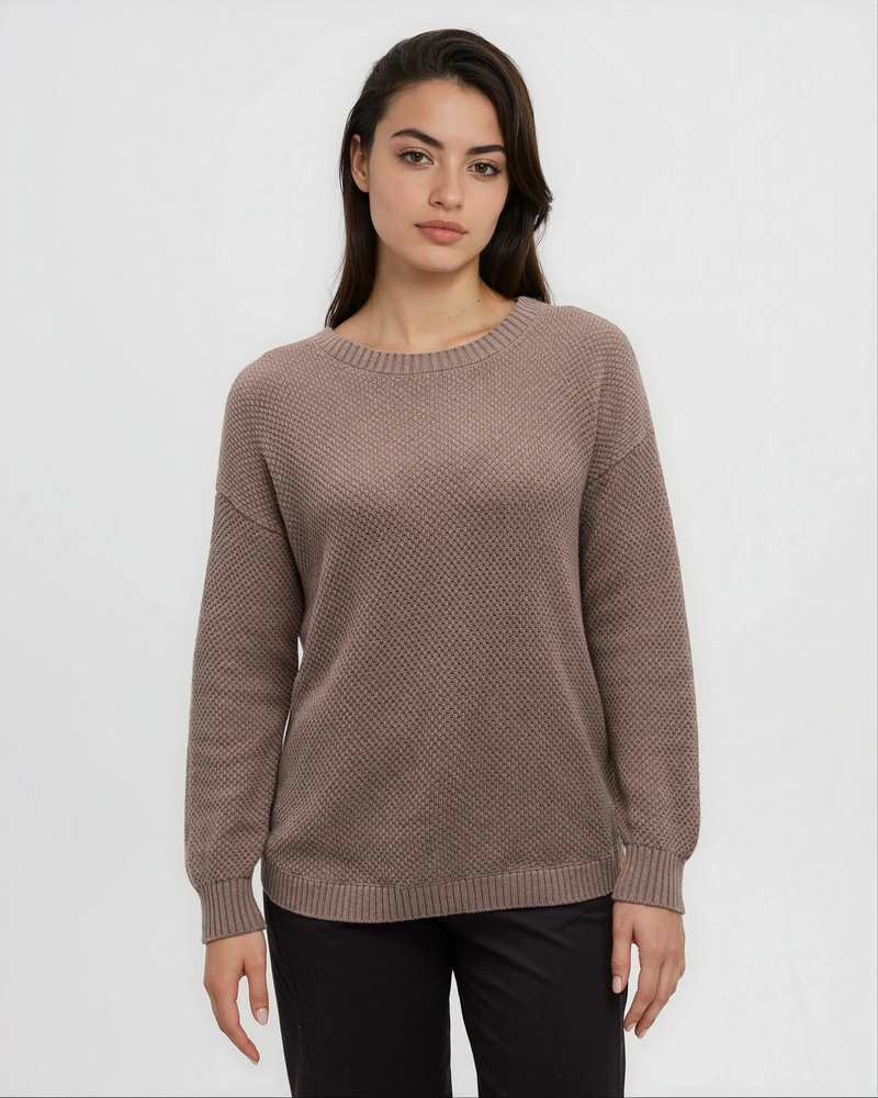 Brown-Highline-Drop-Shoulder-Sweater