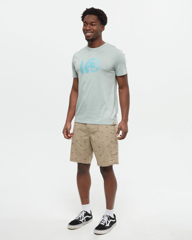 Brown-Mens-Lightweight-Mid-Rise-Shorts