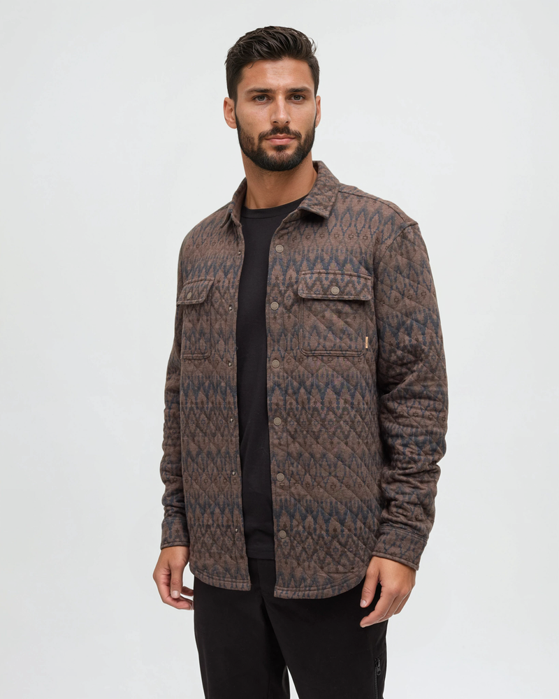 Brown-Quilt-Knit-Regular-Fit-Set-in-Shirt
