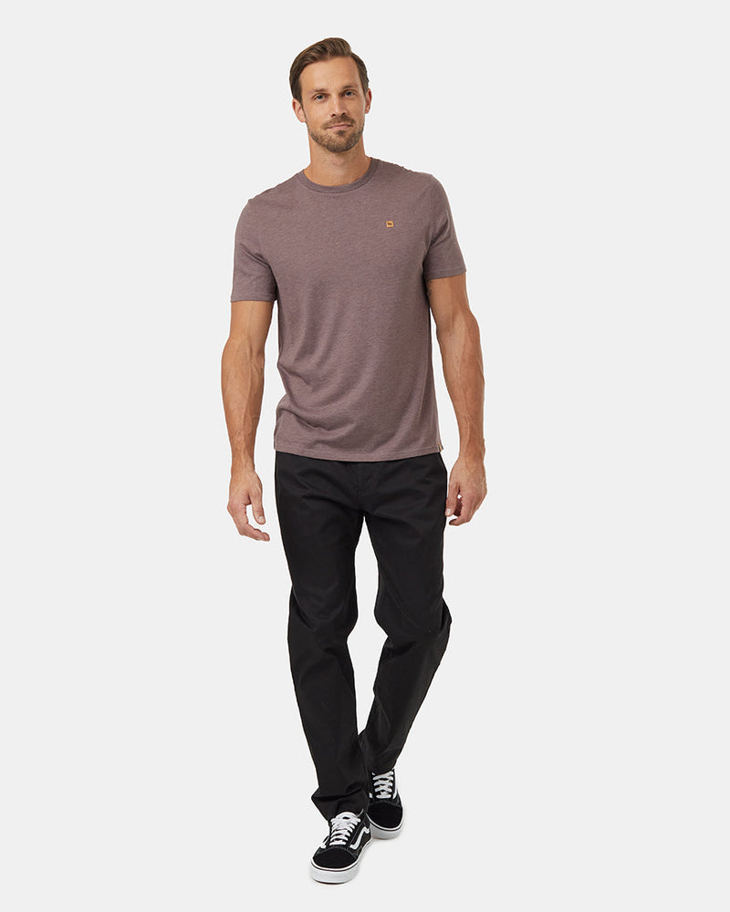 Brown-Recycled-Polyester-Crew-Neck-Tee