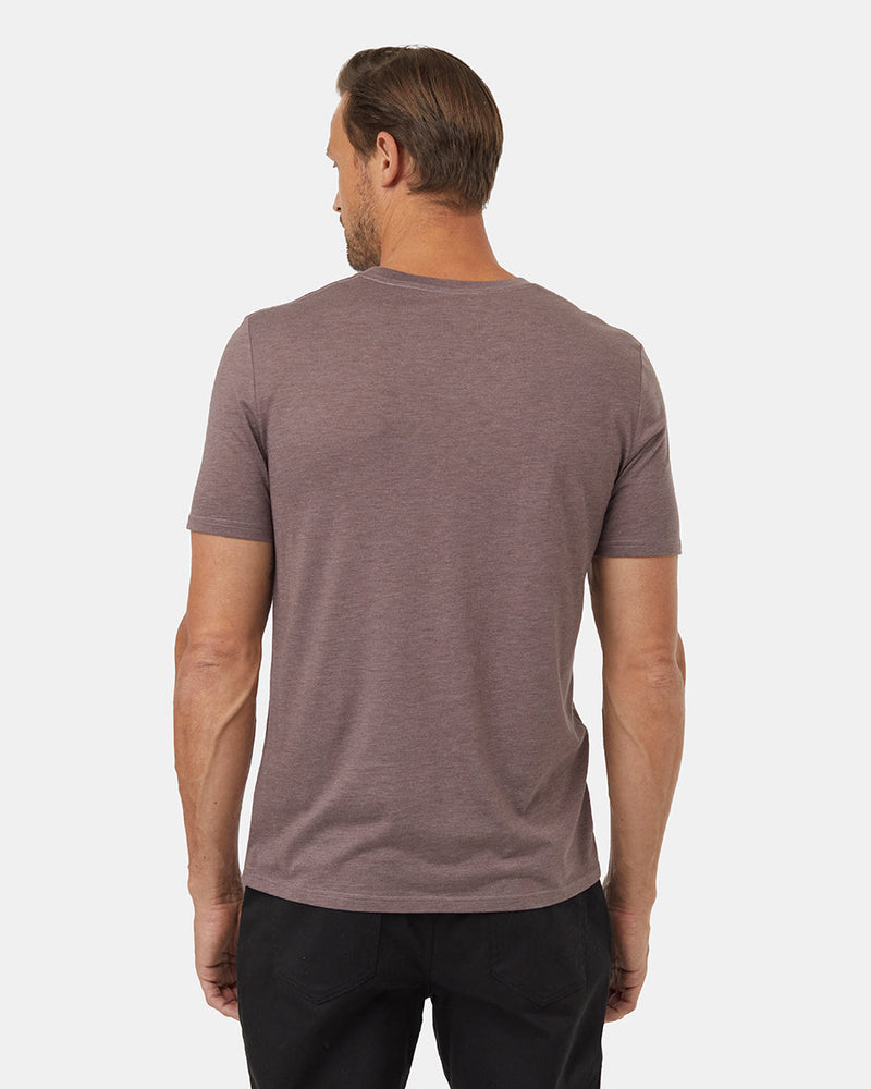 Brown-Recycled-Polyester-Crew-Neck-Tee