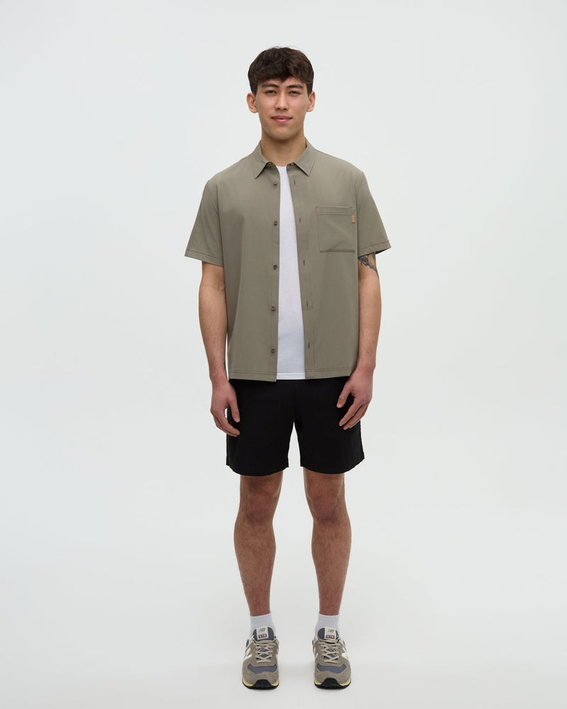 Brown-Regular-Fit-Shortsleeve-Button-Up-Shirt