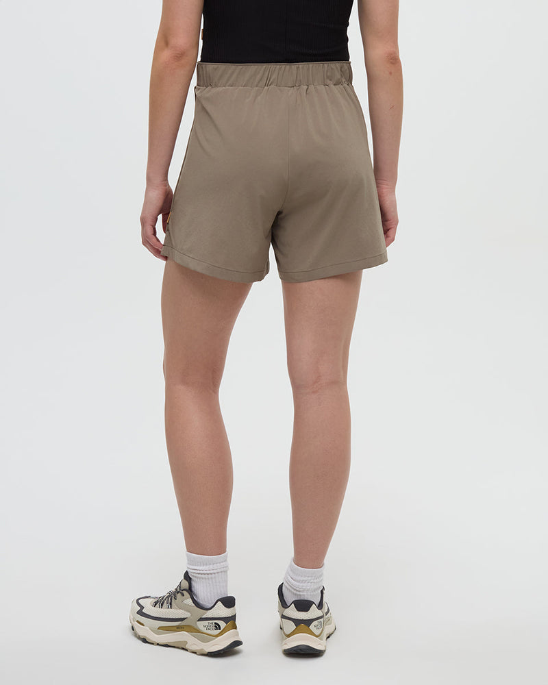 Brown-Repreve-Woven-Pull-On-Short
