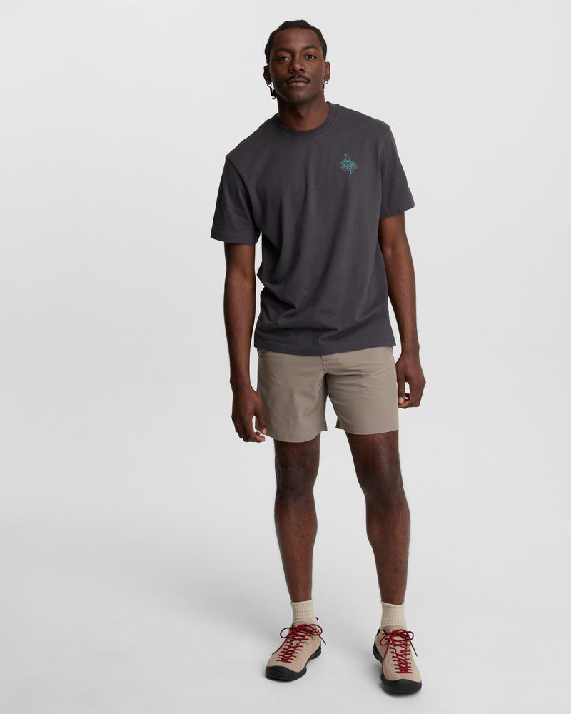Brown-Stretch-Active-Shorts