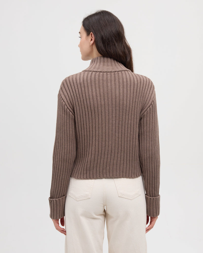 Brown-Women_s-Button-Front-Cardigan