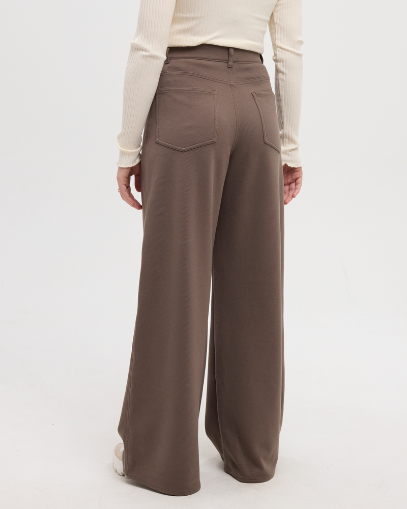 Brown-Women_s-Wide-Leg-High-rise-Pant