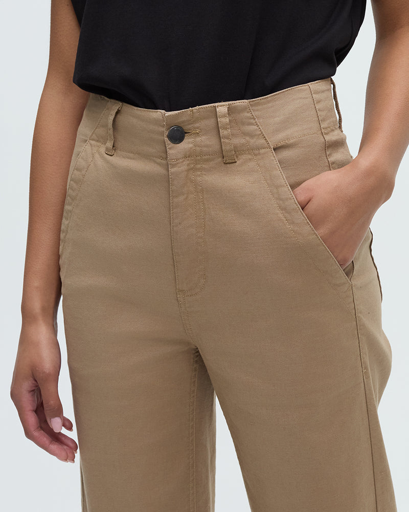 Brown-Womens-Hemp-High-Rise-Trousers