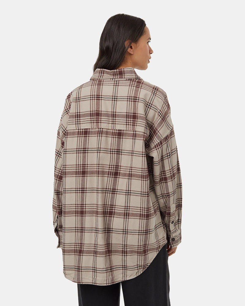 Brown-Womens-Longsleeve-Button-Down