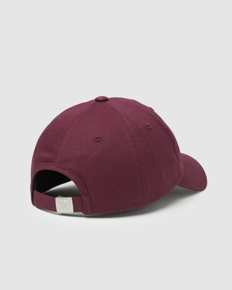 Burgundy-Adjustable-Organic-Cotton-Baseball-Cap