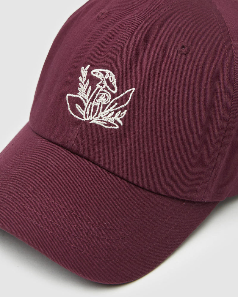 Burgundy-Adjustable-Organic-Cotton-Baseball-Cap